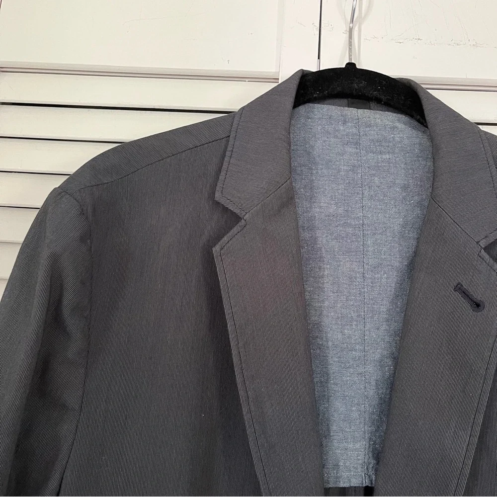 J Crew Black Label Blazer Sz Medium Cotton Gray